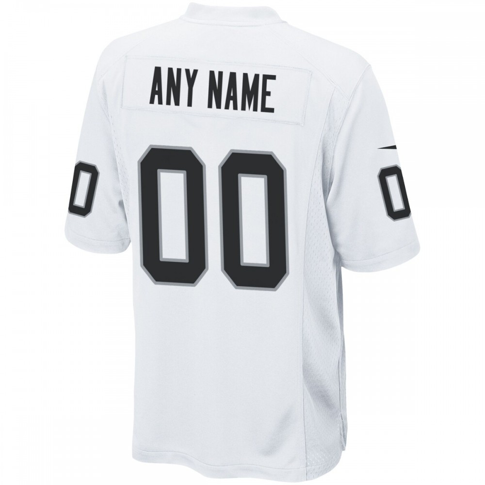 Las Vegas Raiders Nike Custom Game Jersey - White-GridironStore